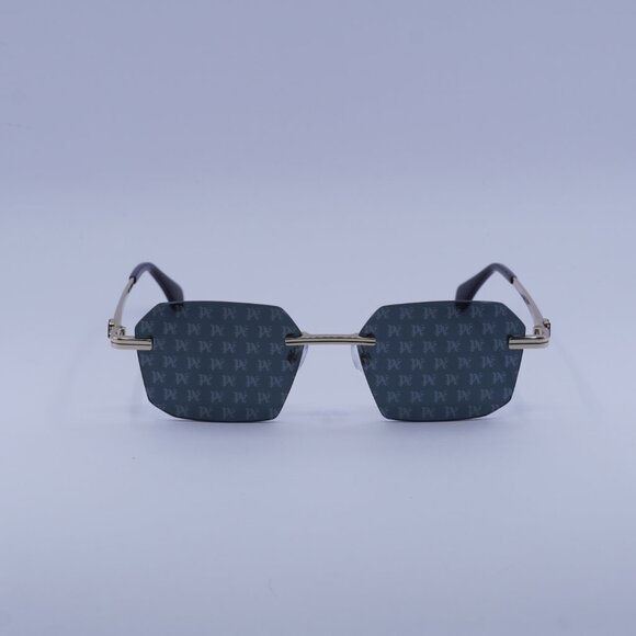 Palm Angels PERI10G QUARTZ 7607 Sunglasses Gold Geometric Frame, Grey Lenses - Picture 3 of 11